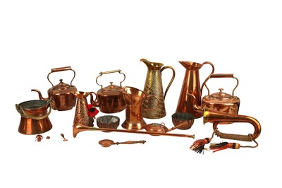 Lot 96 - A LARGE COLLECTION OF COPPER KITCHENALIA, 19TH CENTURY