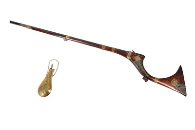 Lot 408 - AN INDIAN MATCHLOCK RIFLE, PROBABLY SIND, 19TH CENTURY