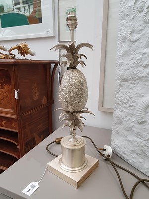 Lot 93 - A PAIR OF SILVER PLATED LAMPS, IN THE MANNER OF MAISON CHARLES, 20TH CENTURY