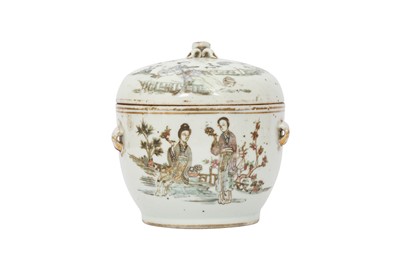 Lot 300 - A CHINESE FAMILLE ROSE BOWL AND COVER.