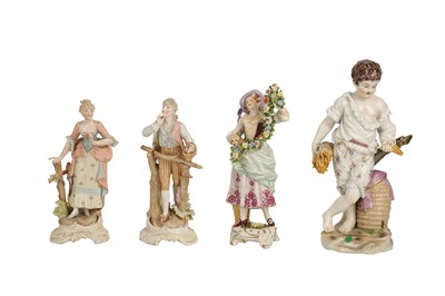 Lot 63 - A PAIR OF TRIEBNER, ENS & CO. PORCELAIN FIGURES, LATE 19TH CENTURY