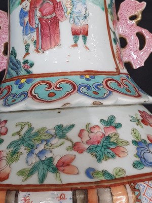 Lot 115 - A CHINESE FAMILLE ROSE VASE.