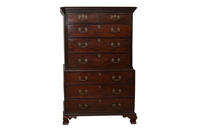 Lot 285 - George III Mahogany Chest on Chest