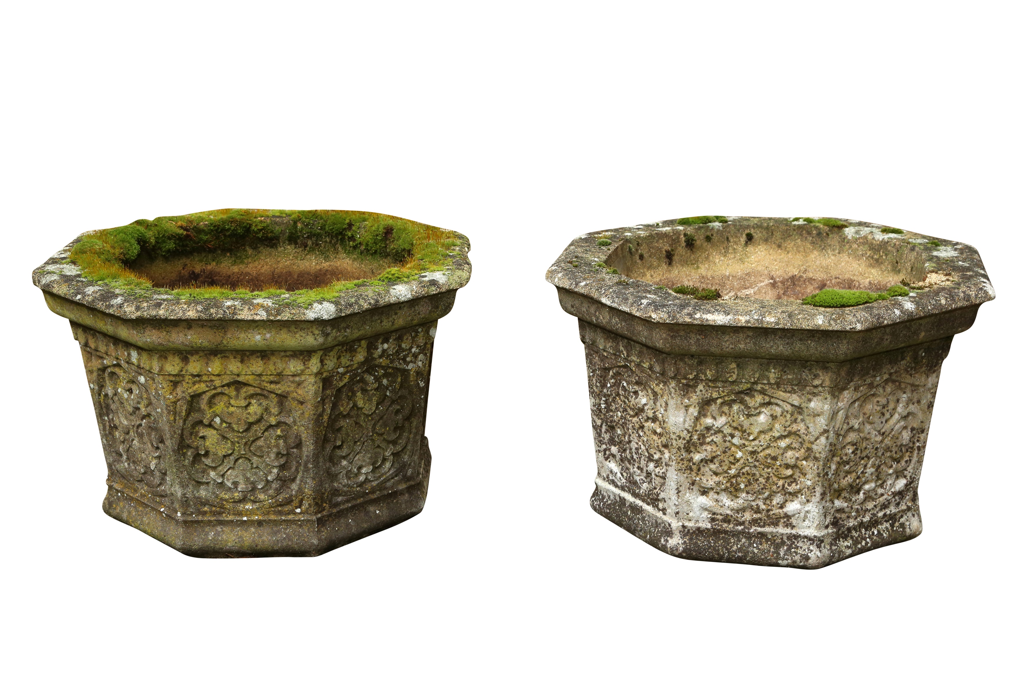 reconstituted stone garden planters