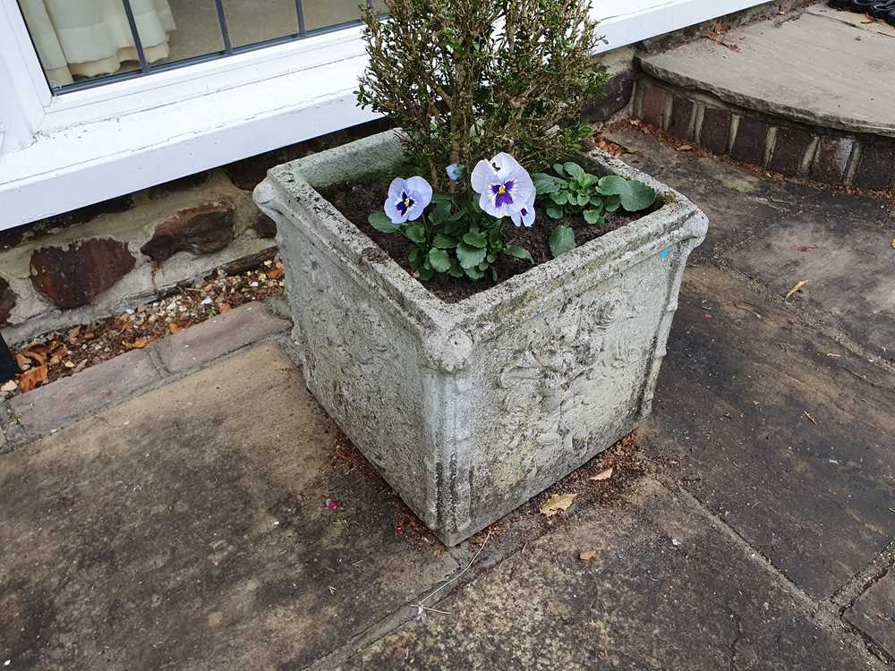 reconstituted stone garden planters