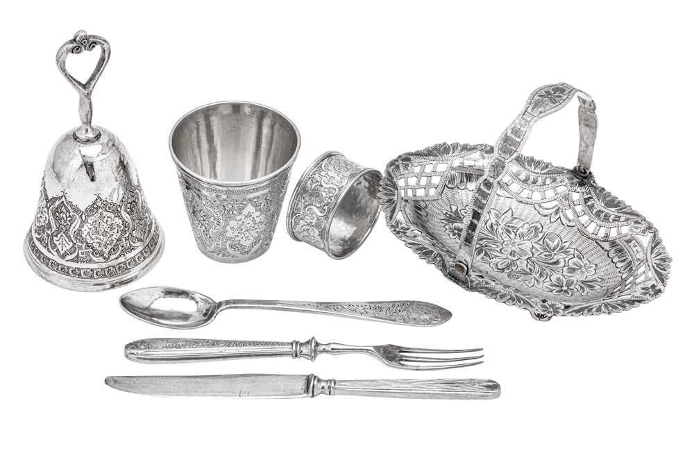 Lot 153 - A mixed group 20th century Iranian (Persian) silver