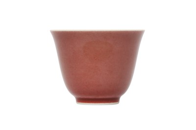 Lot 118 - A CHINESE COPPER RED-GLAZED CUP
