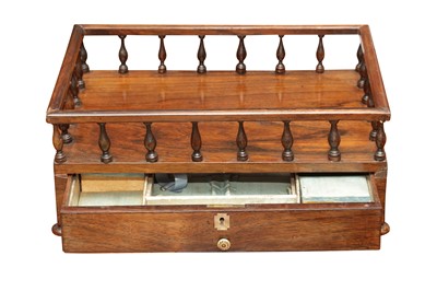 Lot 281 - English Rosewood sewing trough, early c.19th.