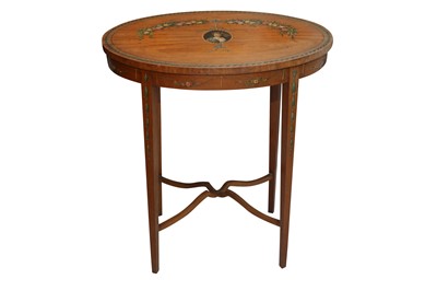 Lot 271 - An Edwardian satinwood oval table