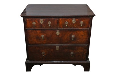 Lot 304 - Walnut chest of drawers early c. 18th