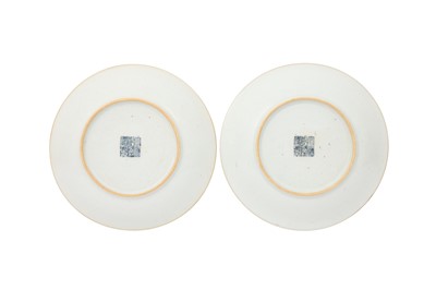 Lot 273 - A PAIR OF CHINESE FAMILLE ROSE 'EROTIC' DISHES.