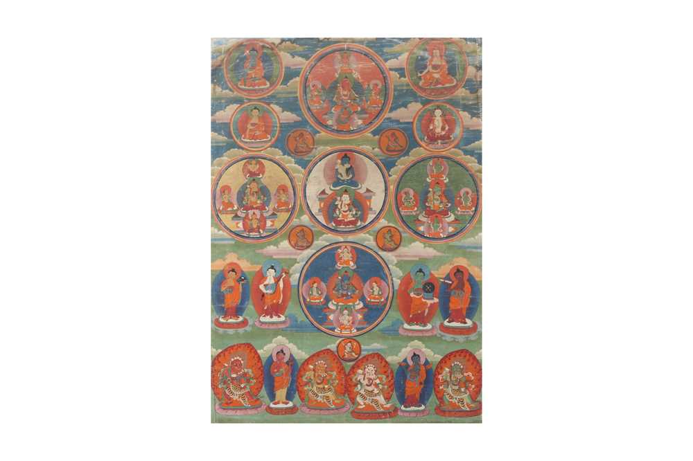 Lot 423 - A TIBETAN THANGKA.