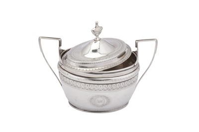 Lot 279 - A late 18th century American silver milk jug and sugar bowl set, New York circa 1795 by Alexander Snow Gordon (active from 1795)