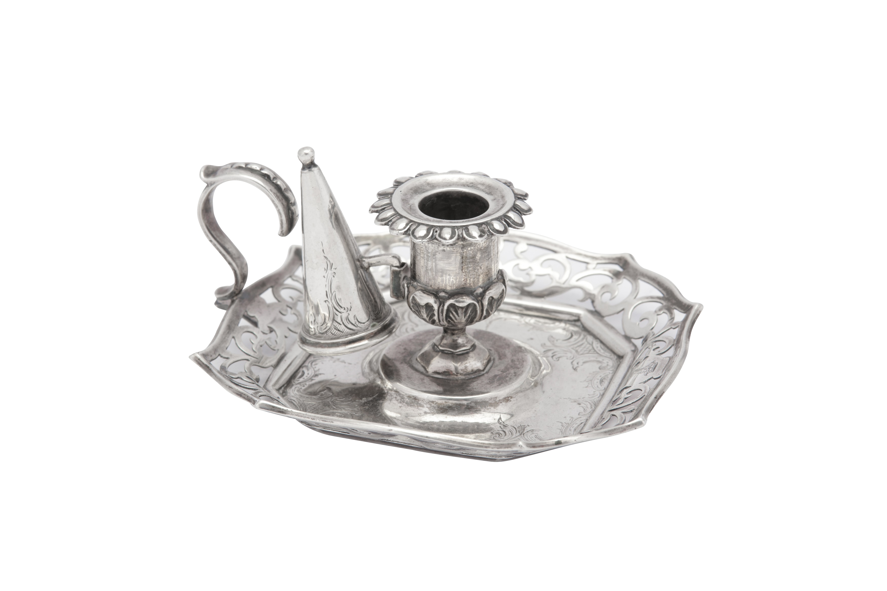 Lot 413 - A Victorian sterling silver chamberstick