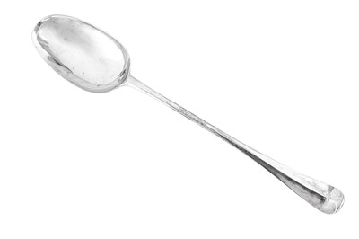 Lot 319 - A George I sterling silver basting spoon, London 1721 by Edward Jennings