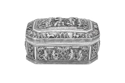 Lot 87 - An early 20th century Burmese unmarked silver table box or casket, Upper Burma circa 1920