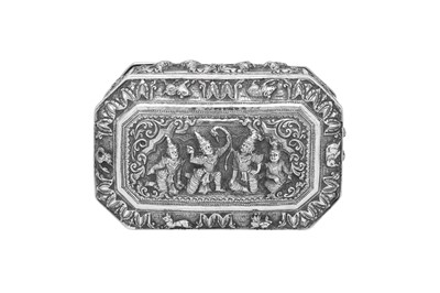 Lot 87 - An early 20th century Burmese unmarked silver table box or casket, Upper Burma circa 1920