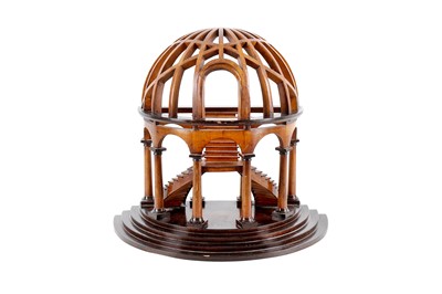 Lot 288 - ARCHITECTURAL MODEL FAÇADE OF A DEMI-DOME WITH SWEEPING STAIRCASE (20/21ST CENTURY)