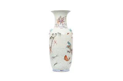 Lot 117 - A LARGE CHINESE FAMILLE ROSE 'IMMORTALS' RAFT' VASE.
