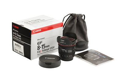 Lot 134 - A Canon EF 8-15mm f4L Fisheye USM lens