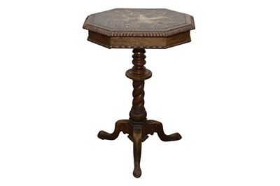 Lot 305 - A Continental walnut table, 19th century