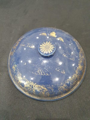 Lot 127 - A CHINESE GILT-DECORATED BOWL AND COVER.