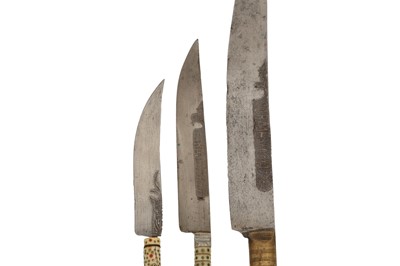 Lot 520 - A GROUP OF BALKAN BONE-HILTED CUTLERY