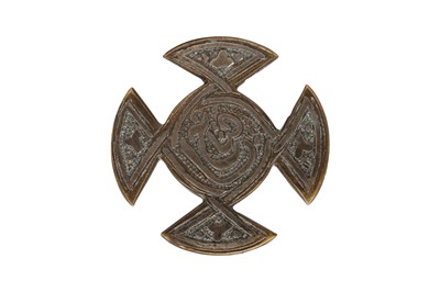 Lot 446 - A SILVER-INLAID BRASS REPLICA OF THE KAABA KEY