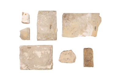 Lot 339 - SEVEN IZNIK POTTERY TILE FRAGMENTS