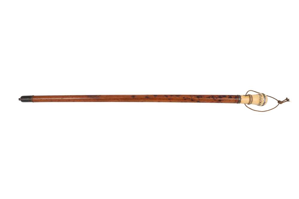 Lot 69 - A WILLIAM AND MARY IVORY AND MALACCA WALKING CANE, 1696