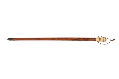 Lot 69 - A WILLIAM AND MARY IVORY AND MALACCA WALKING CANE, 1696