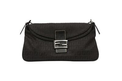 Lot 622 - Fendi Black Zucchino Baguette Bag