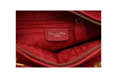 Lot 6 - Christian Dior Red Medium Lady Dior Bag