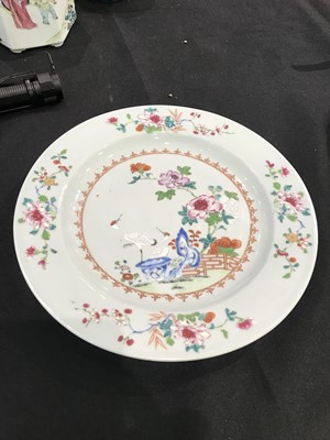 Lot 206 - A PAIR OF CHINESE FAMILLE ROSE DISHES.