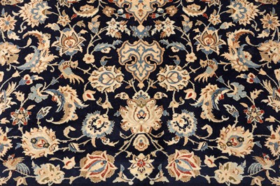 Lot 53 - A VERY FINE PART SILK NAIN LARGE RUG, CENTRAL PERSIA