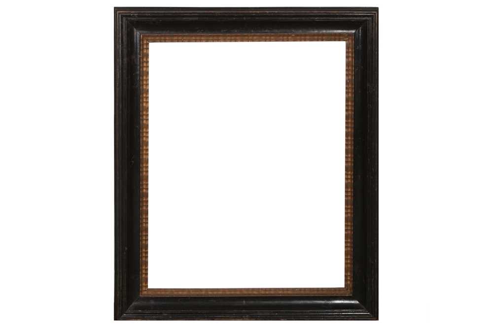 Lot 77 - AN ENGLISH 18TH CENTURY STYLE COUNTRY HOUSE POLISHED PEARWOOD FRAME WITH ADDED GOLD RIPPLE SIGHT