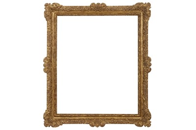 Lot 244 - A FRENCH OAK RÈGENCE CARVED AND GILDED FRAME