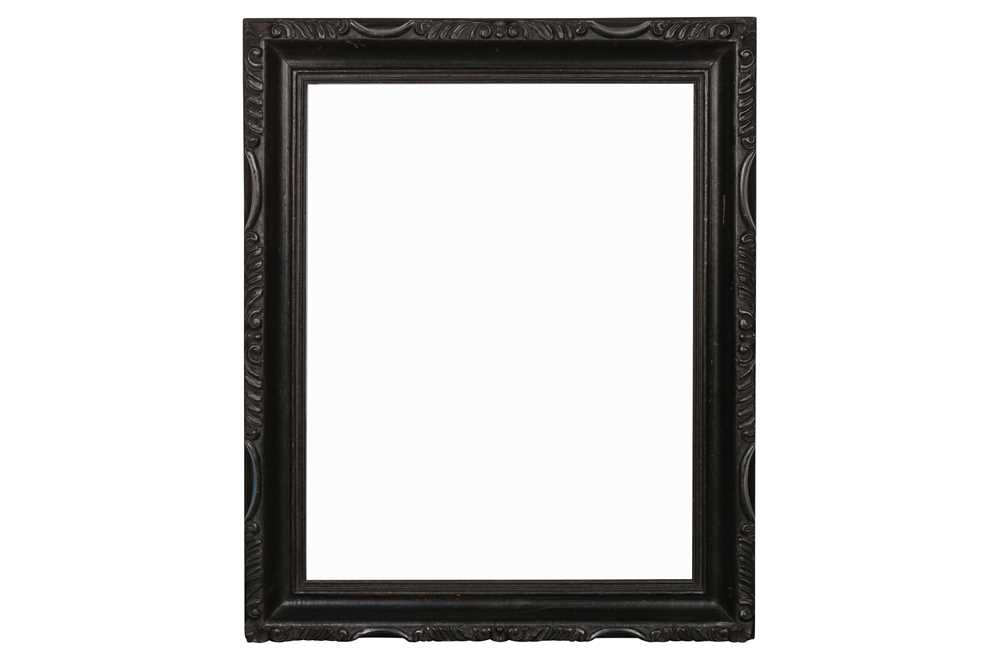 Lot 86 - A CHINA TRADE 18/19TH CENTURY STYLE EBONISED CARVED AND SWEPT FRAME