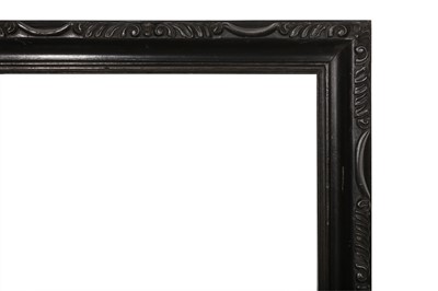 Lot 86 - A CHINA TRADE 18/19TH CENTURY STYLE EBONISED CARVED AND SWEPT FRAME