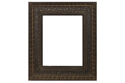 Lot 224 - AN ITALIAN 17TH CENTURY STYLE PAINTED AND PARTLY GILDED CASSETTA FRAME