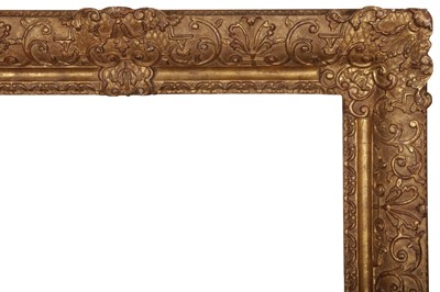 Lot 69 - A FRENCH LOUIS XIV STYLE CARVED AND GILDED FRAME