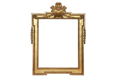 Lot 79 - A FRENCH LOUIS XVI CARVED AND GILDED  FRONTON STYLE FRAME