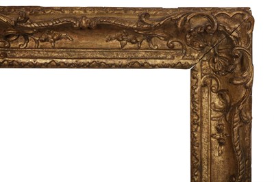 Lot 51 - A FRENCH 18TH CENTURY LOUIS XV, FULLY CARVED AND GILDED FRAME