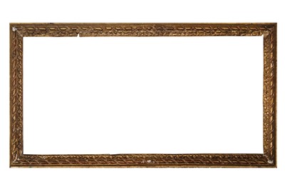 Lot 145 - A FRENCH LOUIS XIII 17TH CENTURY / 18TH CENTURY CARVED AND GILDED FRAME