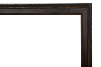 Lot 28 - AN ITALIAN 17TH CENTURY STYLE OAK PAINTED AND GILDED DECORATED CASSETTA FRAME