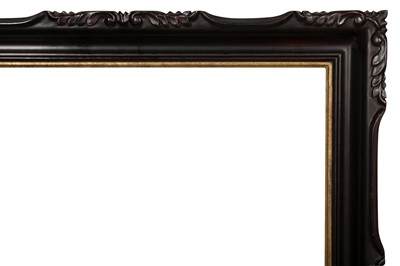 Lot 88 - A CHINA TRADE 18/19TH CENTURY STYLE CARVED AND POLISHED SWEPT FRAME