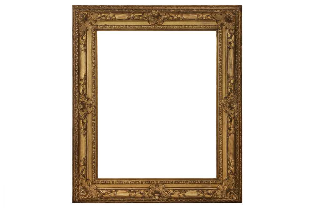 Lot 252 - A FRENCH LOUIS XIV CARVED, PIERCED AND GILDED FRAME