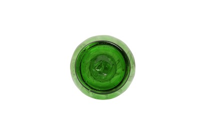 Lot 385 - A QAJAR FREE-BLOWN GREEN GLASS SPRINKLER
