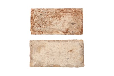 Lot 353 - TWO HISPANO-MORESQUE ARISTA POTTERY TILES