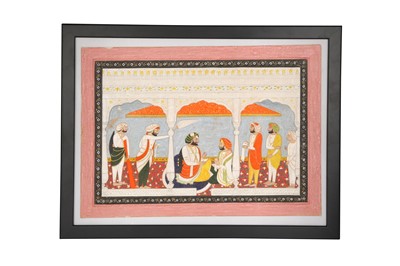 Lot 613 - A SIKH COURT GATHERING SCENE